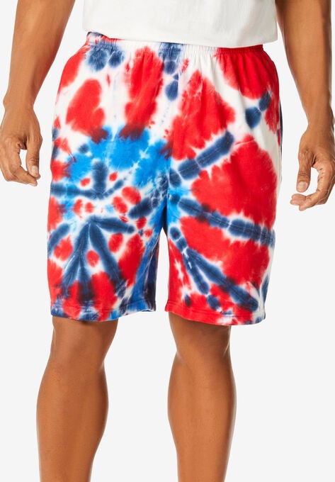 Comfort Fleece Shorts, AMERICANA TIE DYE, hi-res image number null