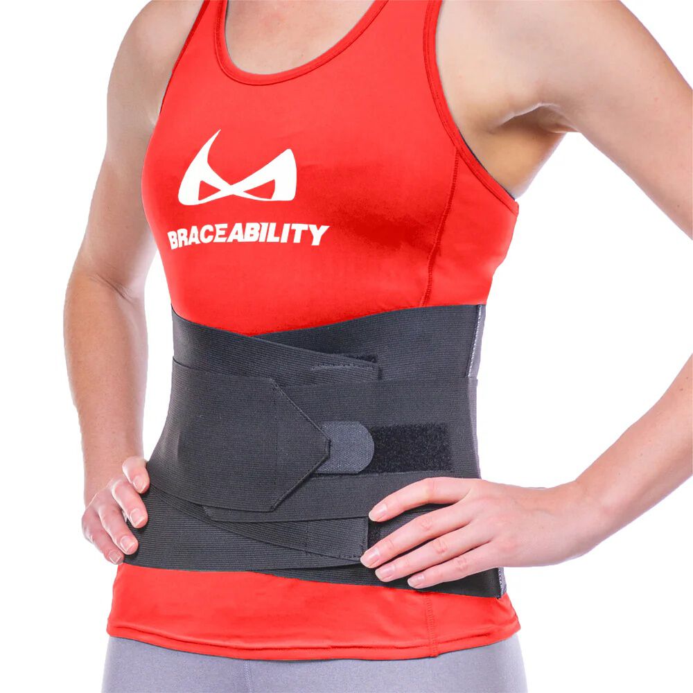 Lumbar Back Brace, BLACK, hi-res image number 0