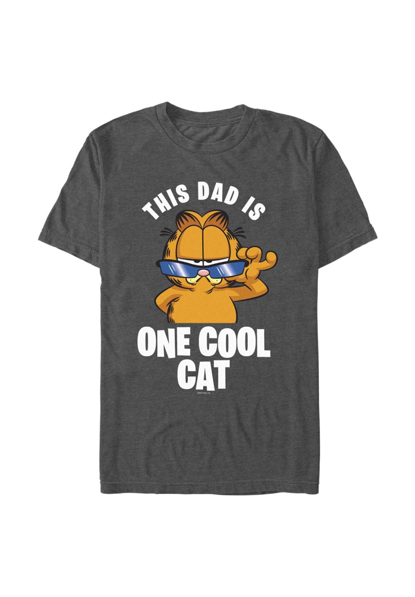This Dad Is One Cool Cat Tops & Tees, CHARCOAL HEATHER, hi-res image number 0