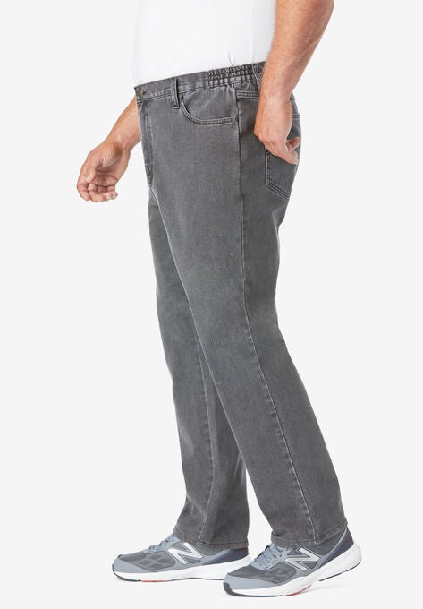 Liberty Blues™ Relaxed-Fit Side Elastic 5-Pocket Jeans, , alternate image number null