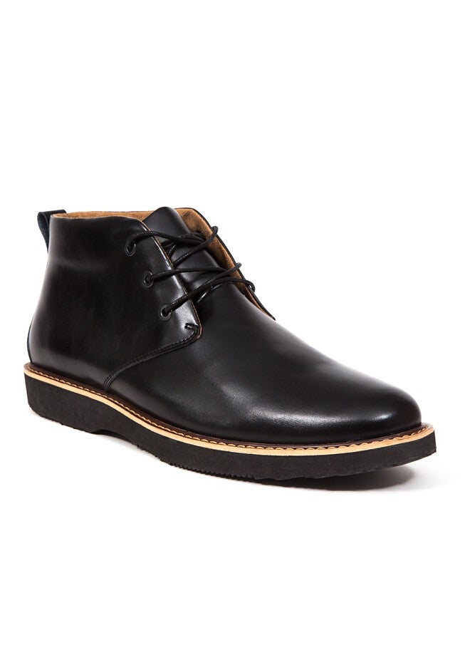 Deer Stags® Walkmaster Leather Chukka Boots with Memory Foam, BLACK, hi-res image number null