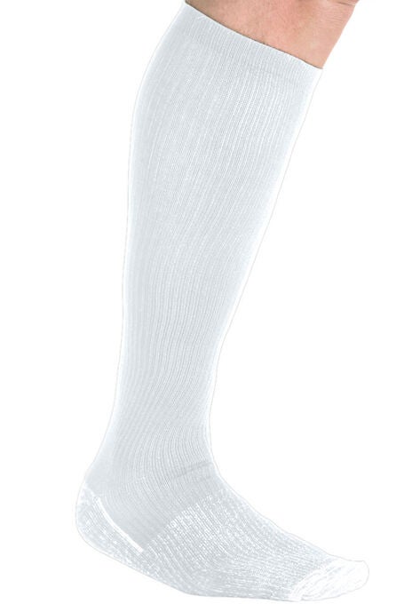 Over-the-Calf Compression Silver Socks, WHITE, hi-res image number null