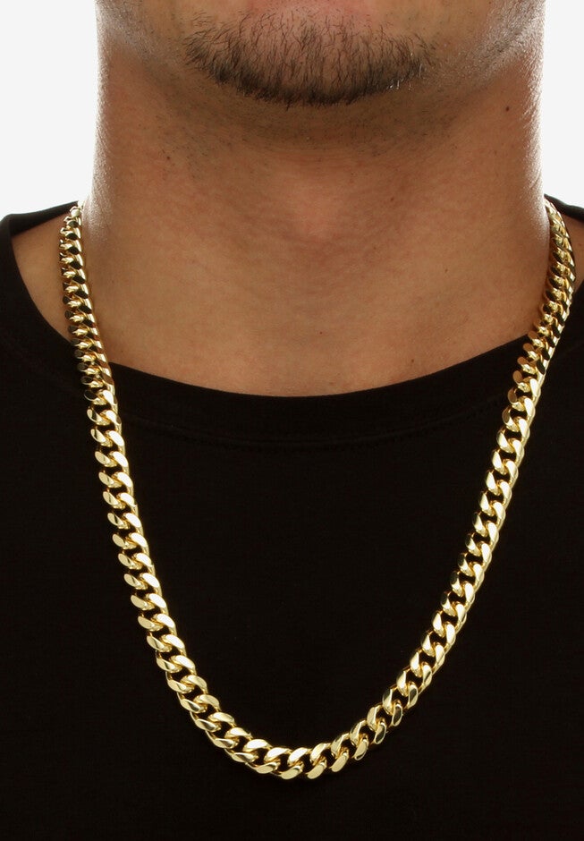Men'S Gold Tone Curb-Link Chain Necklace (10.5Mm) 24 inches, , alternate image number null