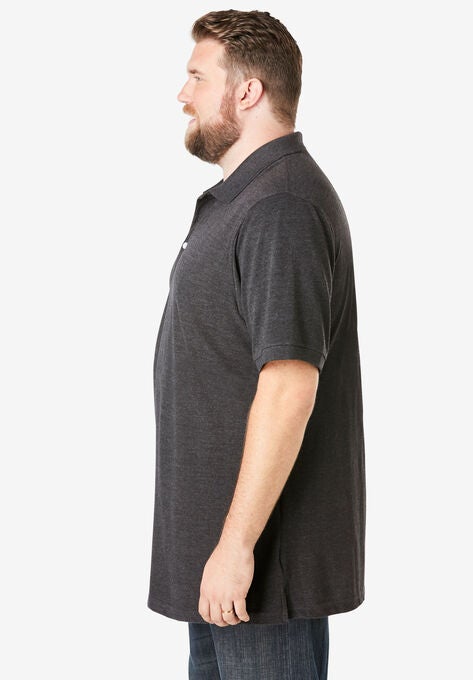 Longer-Length Piqué Polo Shirt, , alternate image number null