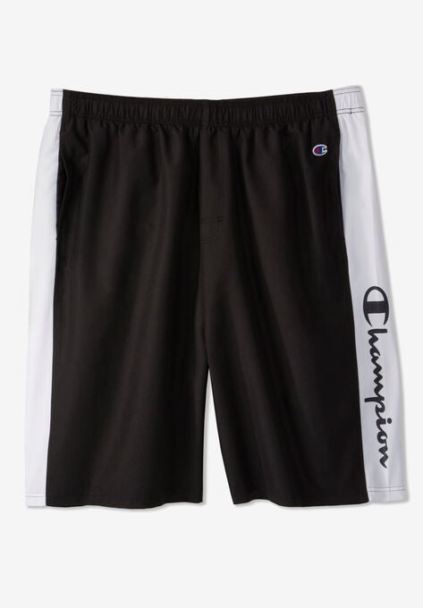 Champion® Contrast Logo Swim Trunk, BLACK WHITE, hi-res image number null