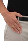 Gold Ion-Plated Stainless Steel Cubic Zirconia Wedding Band, , alternate image number null