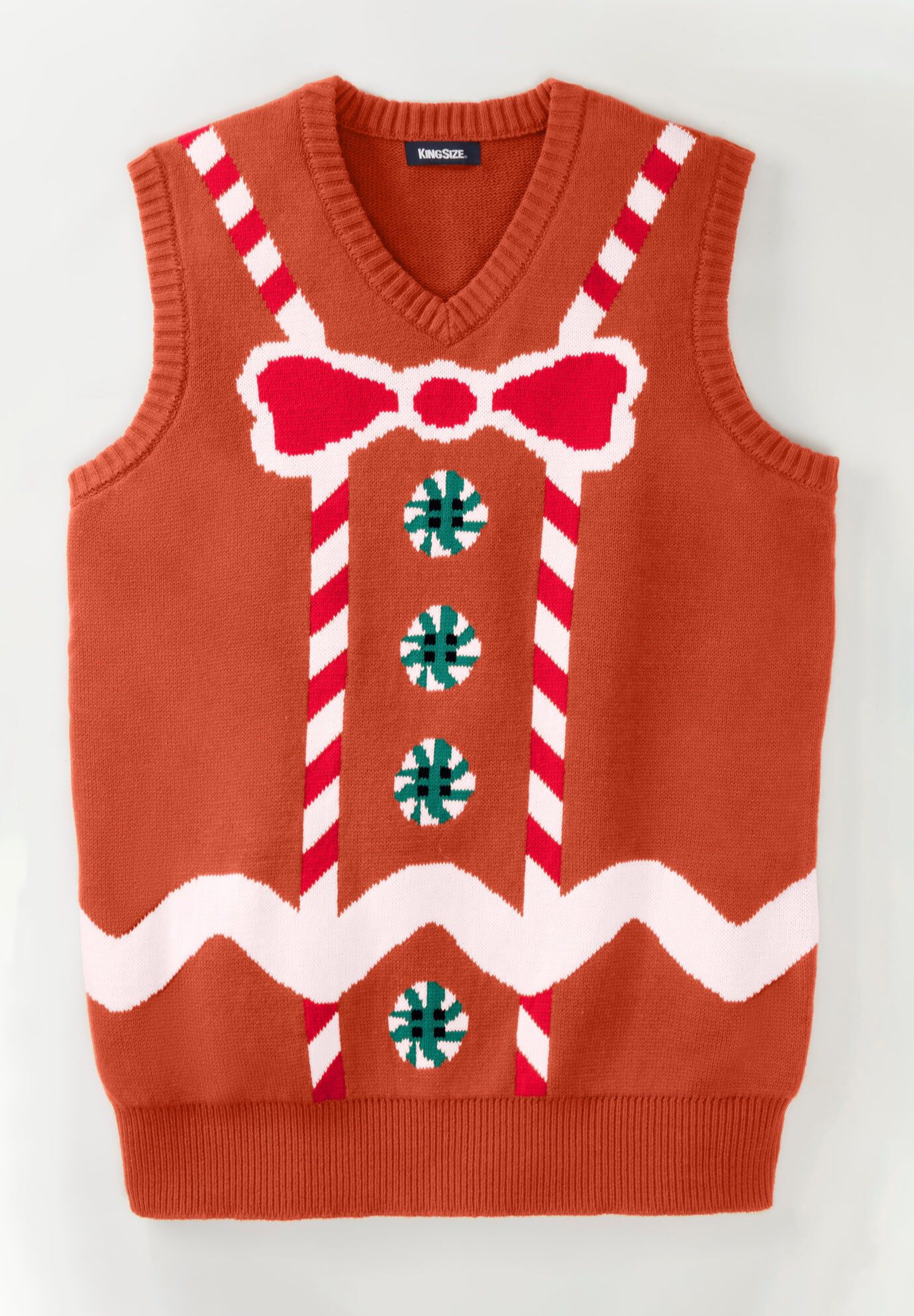 Novelty Seasonal Vest, GINGERBREAD MAN, hi-res image number 0