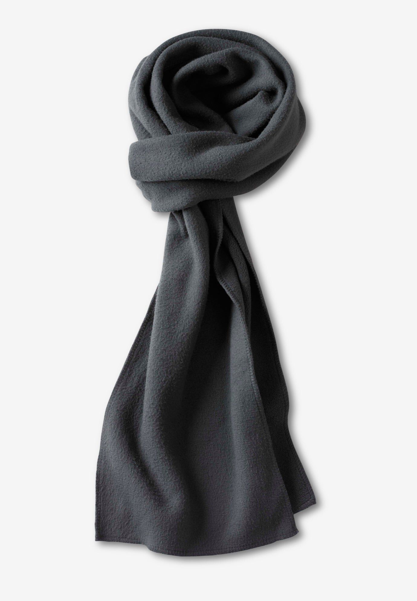 Extra Long Fleece Scarf, CHARCOAL, hi-res image number 0