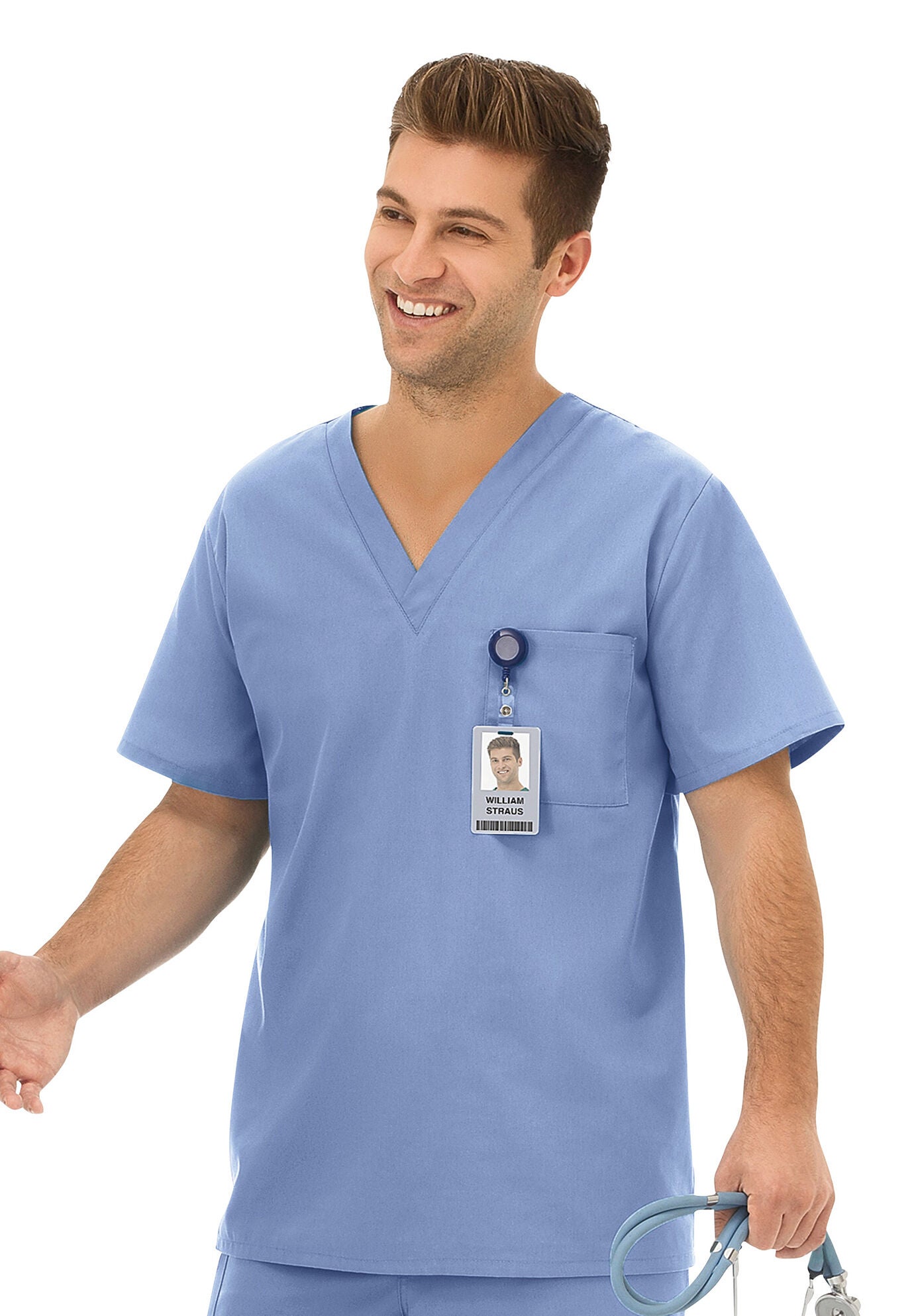 Unisex One Pocket Scrub Top, CEIL, hi-res image number 0