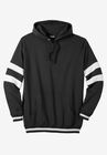 KingSize Coaches Collection Colorblocked Pullover Hoodie, BLACK, hi-res image number 0