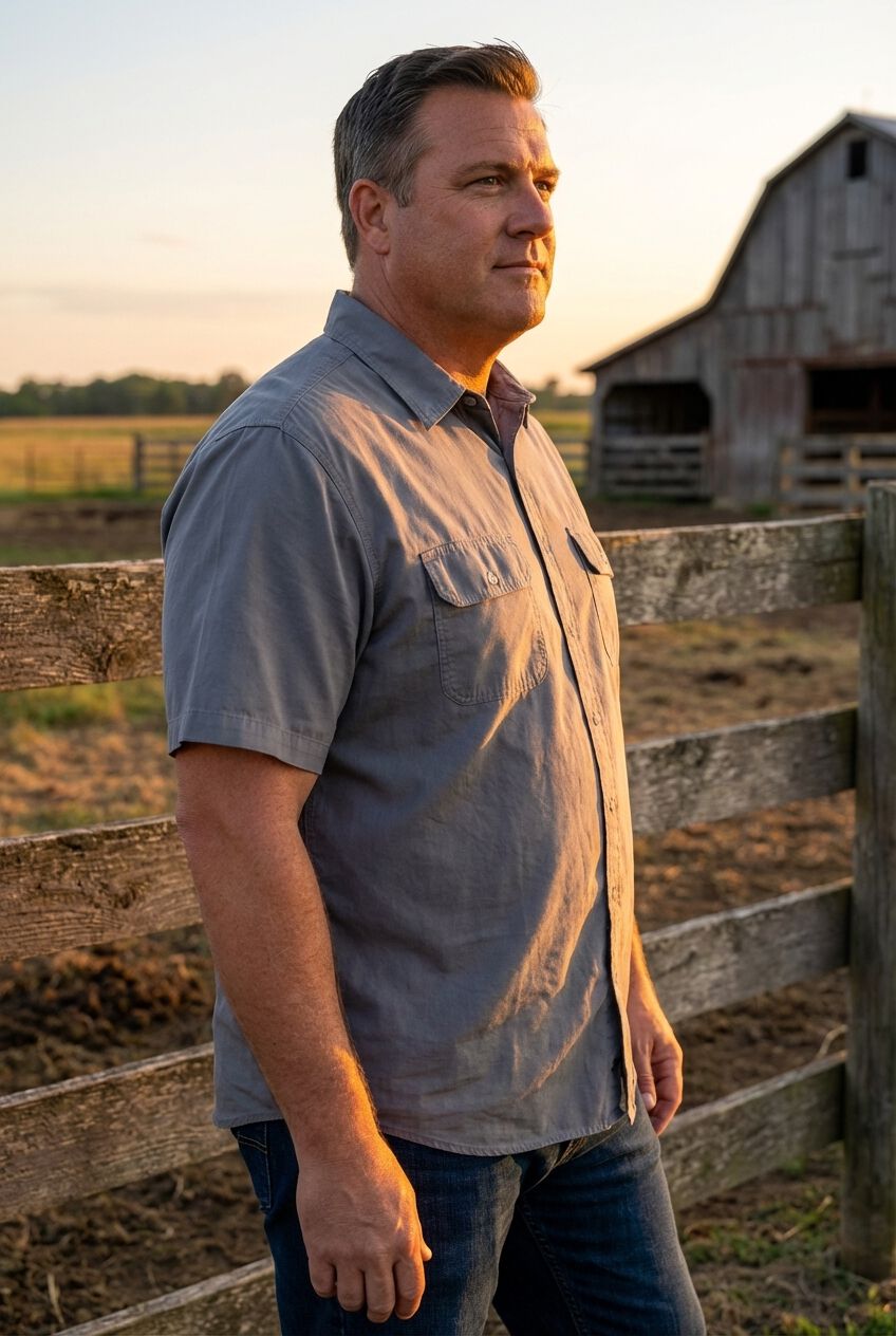 Short Sleeve Denim and Twill Shirt, STEEL, alternate image number 2