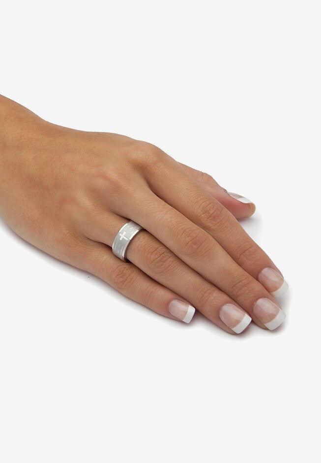 Stainless Steel Serenity Prayer Ring (7Mm), , alternate image number null