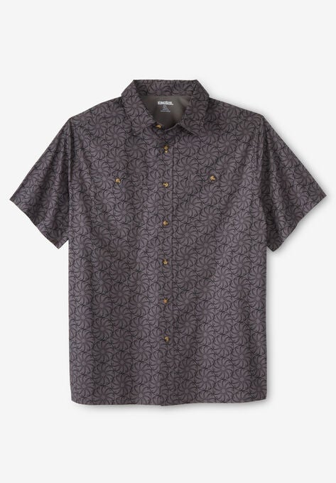 Easy Care Woven Sport Shirt, STEEL MEDALLION, hi-res image number null