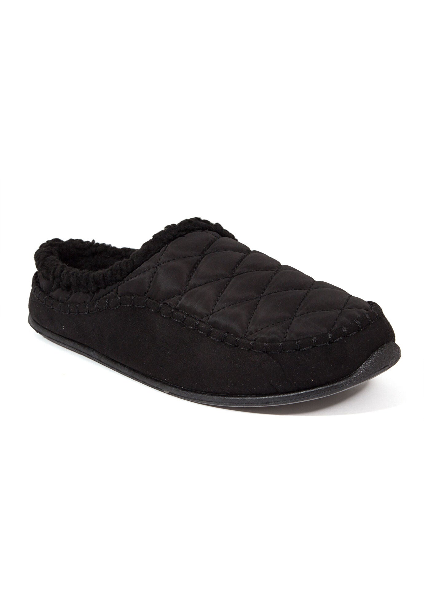 Alma Quilted Indoor/Outdoor Slippers, BLACK, hi-res image number 0