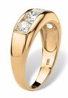Men's 2.50 TCW CZ Wedding Band in Gold-Plated Sterling Silver, , on-hover image number 1