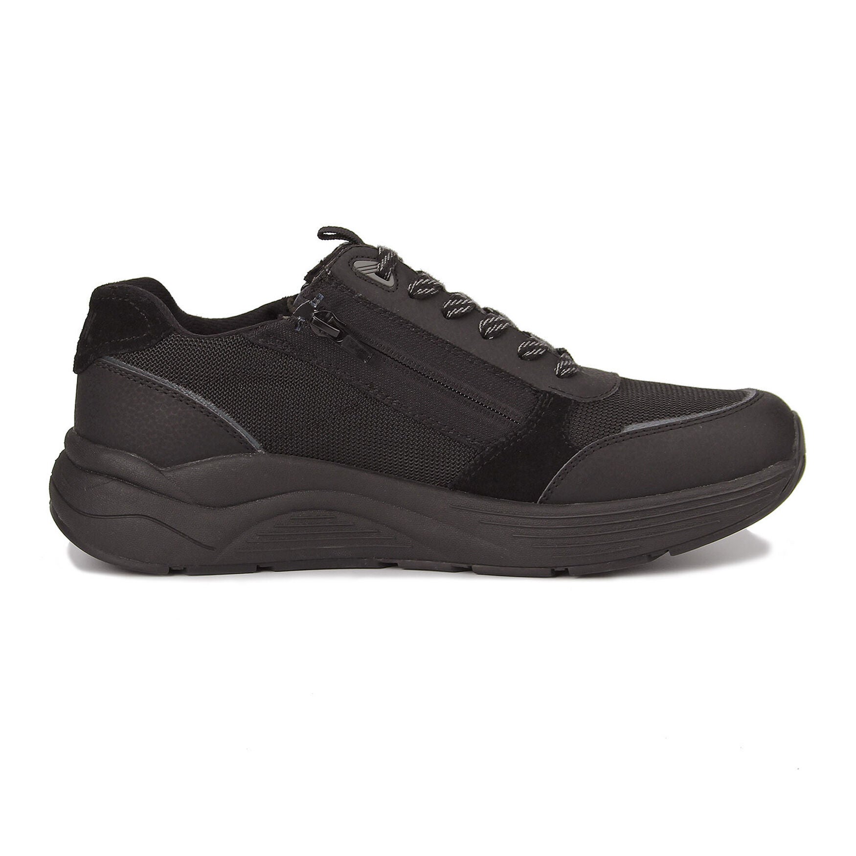 Miller Double Zip Sneaker, BLACK, alternate image number 3