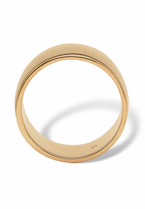 Wedding Band In 18k Gold Over .925 Sterling Silver, , on-hover image number null