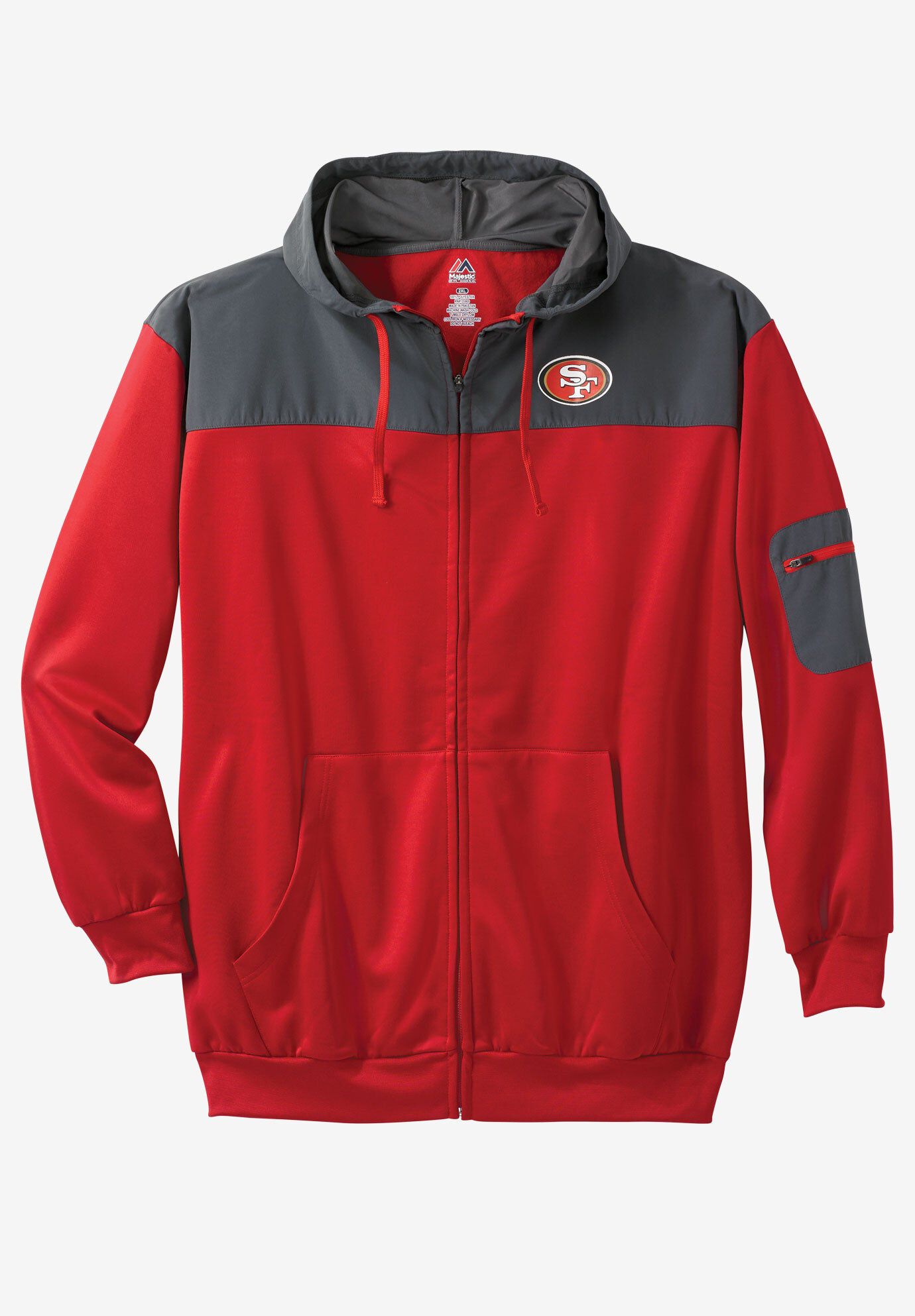 NFL® Mixed Media Full Zip Hoodie, SAN FRANCISCO 49'ERS, hi-res image number 0