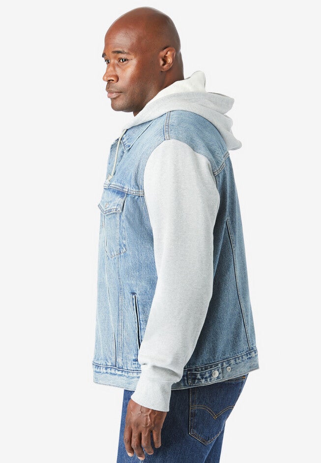 Hybrid Hoodie Trucker Jacket, , alternate image number null