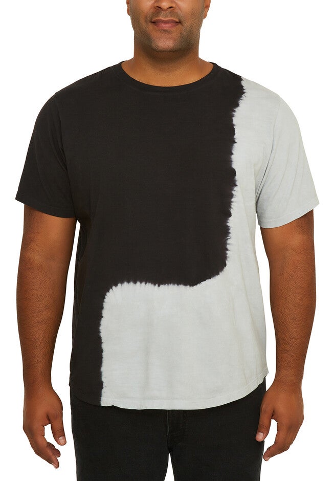 Dip-Dye Hi-Lo Tee, GREY CHARCOAL, hi-res image number null