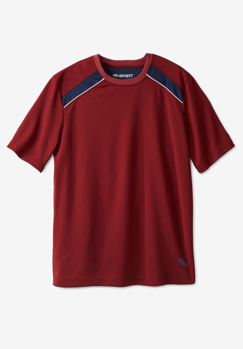KS Sport™ Power Wicking Tee, DARK BURGUNDY NAVY, hi-res image number null