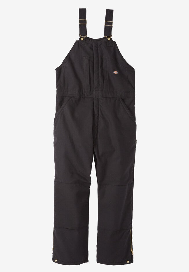 Dickies® Rigid Insulated Duck Bib Overall, BLACK, hi-res image number 0