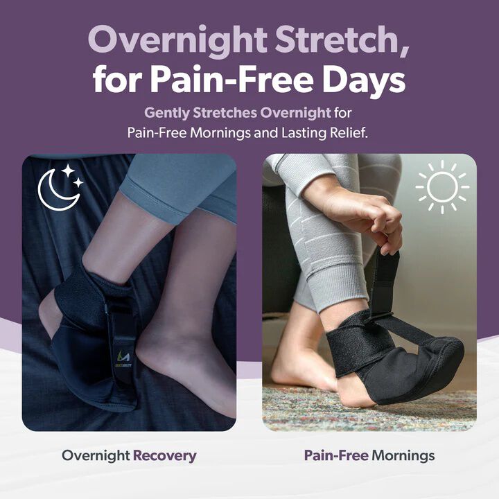 Plantar Fasciitis Night Sock Splint, BLACK, alternate image number 6