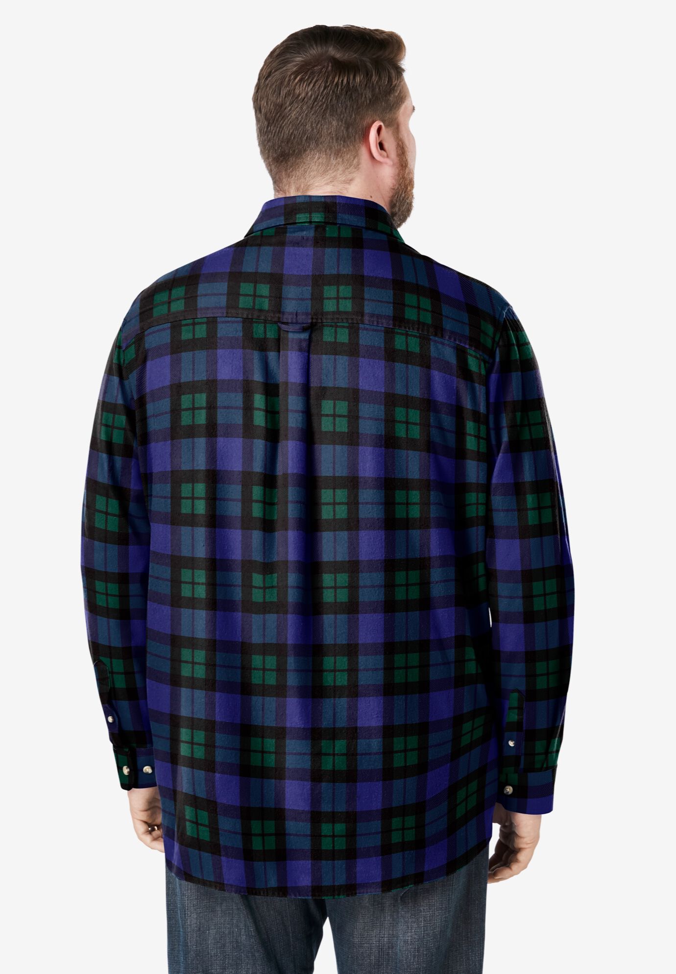 Signature Plaid Flannel Shirt, TARTAN PLAID, alternate image number 3