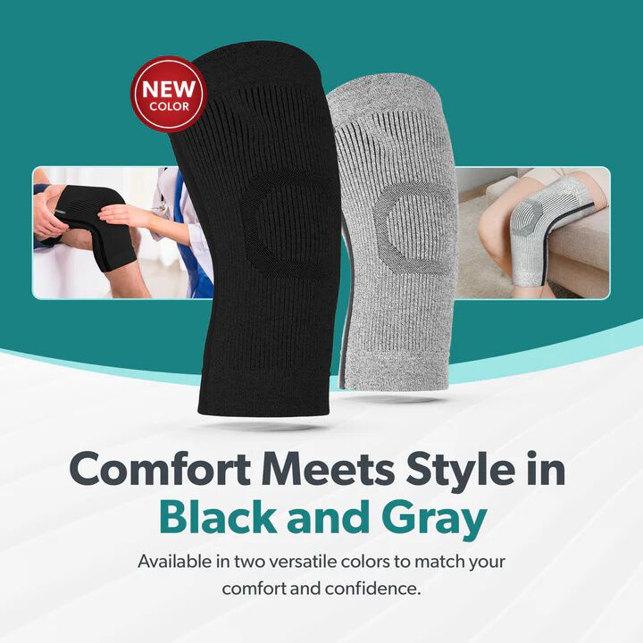 Comfort Knee Compression Sleeve, GRAY, alternate image number 3