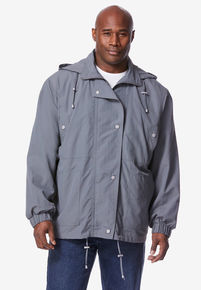 Fleece-lined Taslon® Anorak, , alternate image number null