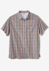 Short Sleeve Printed Sport Shirt, GOLD CHECK, hi-res image number null