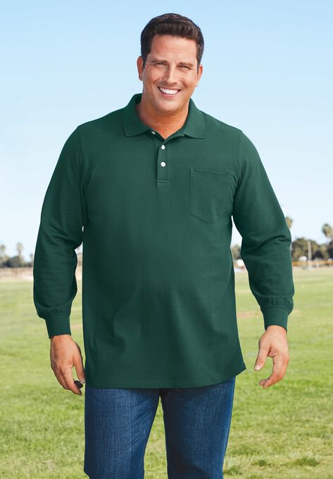 Long-sleeve Piqué Polo, , alternate image number null