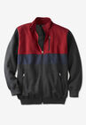 Full-Zip Fleece Jacket, HEATHER CHARCOAL COLORBLOCK, hi-res image number 0