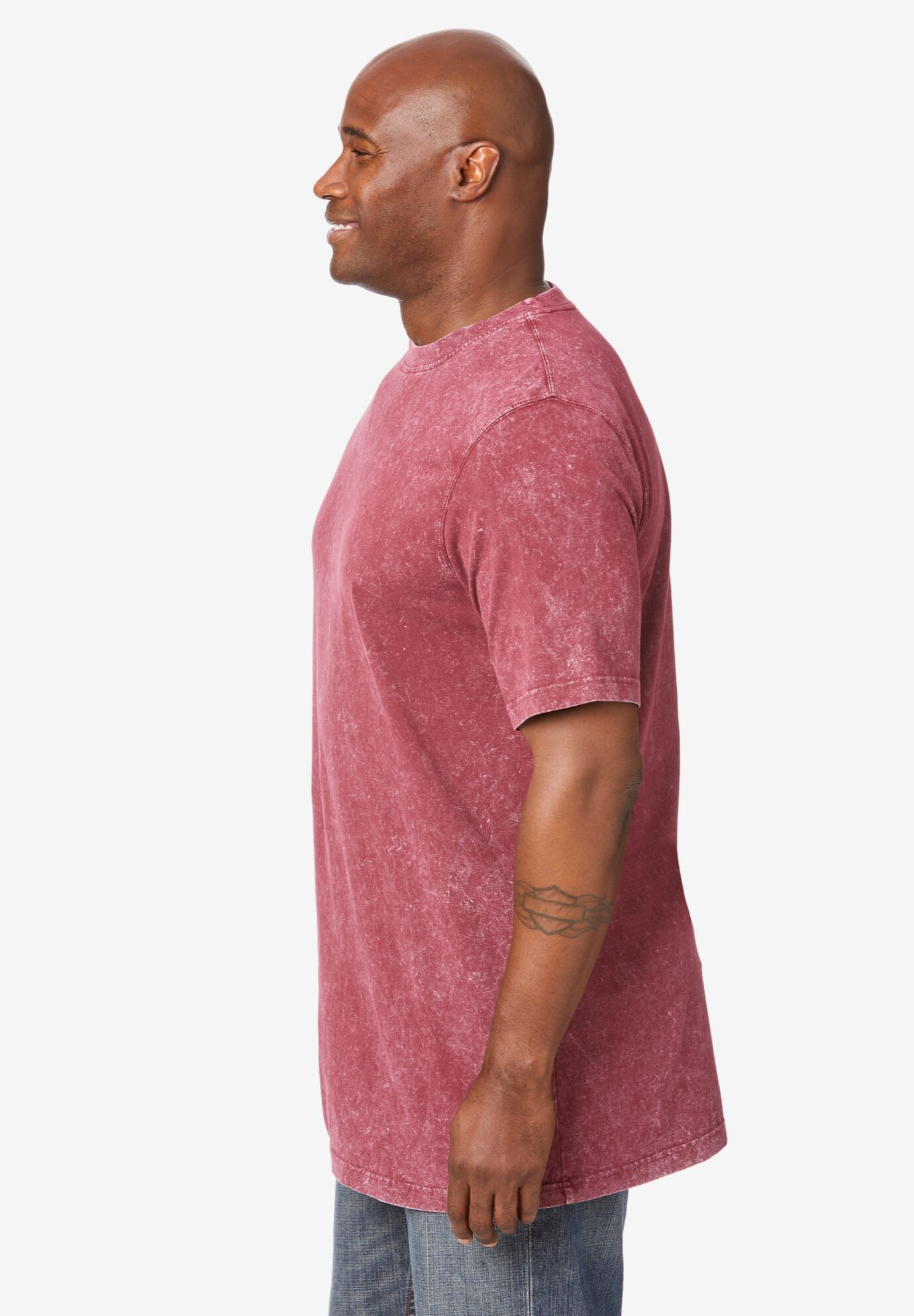 Longer-Length Vintage Shrink-Less Crewneck Tee, , alternate image number 2