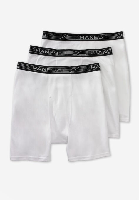 Hanes® X-Temp® Boxer Briefs 3-Pack Underwear, WHITE ASSORTED, hi-res image number null