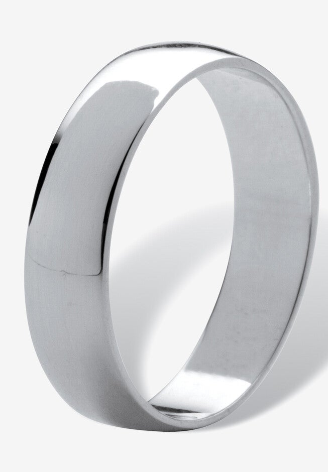 Sterling Silver Wedding Band Ring, , on-hover image number 1