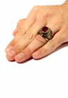 Gold-Plated Ruby United States Marines Ring, , alternate image number null