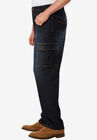 Relaxed Fit Cargo Denim Sweatpants, , alternate image number null