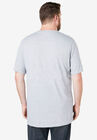 Shrink-Less™ Lightweight Longer-Length Crewneck Pocket T-Shirt, , on-hover image number null