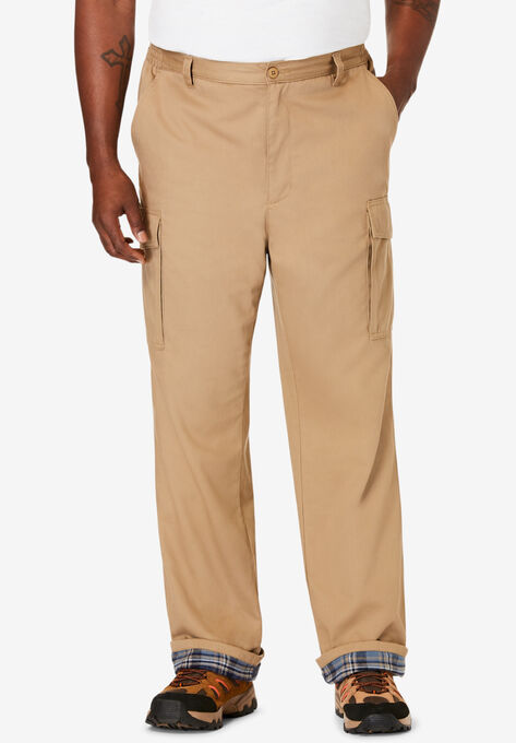 Boulder Creek™ flannel-lined side-elastic cargo pants, , hi-res image number null