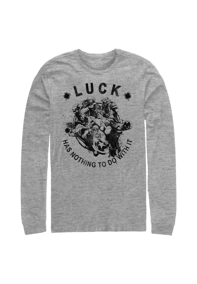 Avengers No Luck Just Skill Tops & Tees, ATHLETIC HEATHER, hi-res image number null