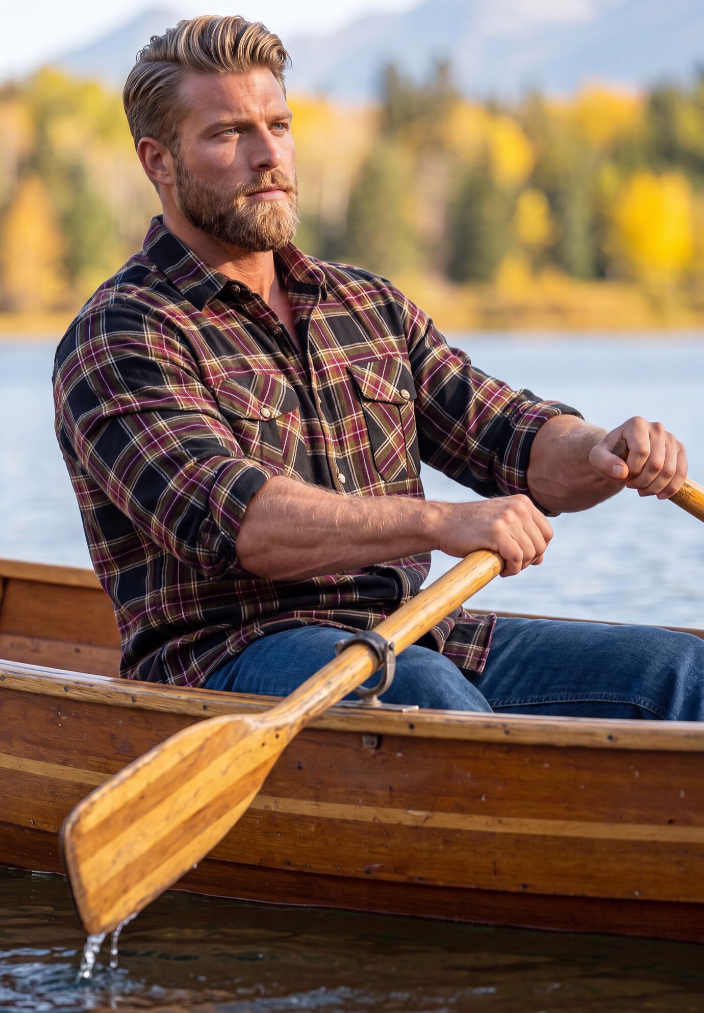 Signature Plaid Flannel Shirt, CHARCOAL PLAID, alternate image number 3