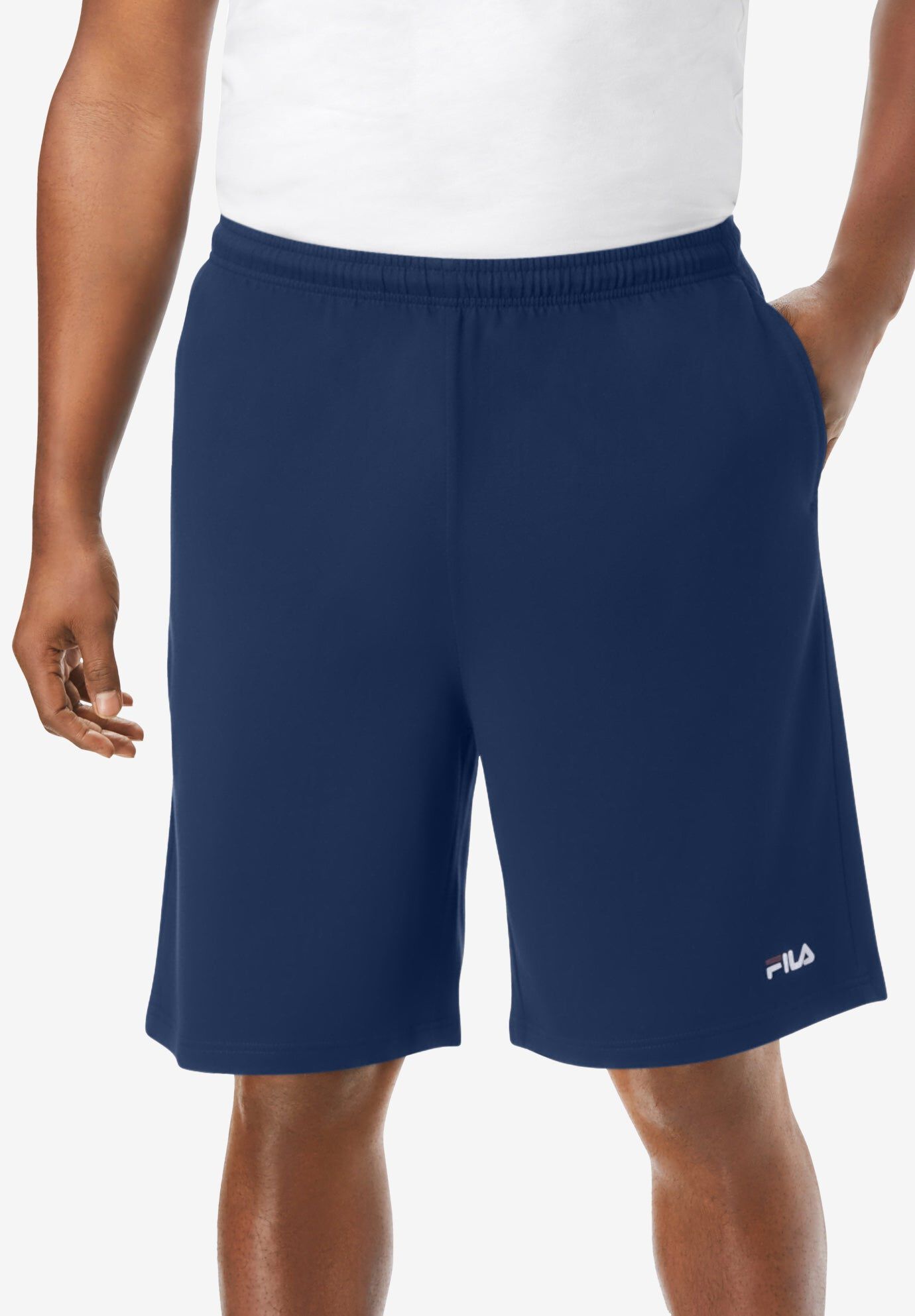 FILA&reg; Jersey Logo Shorts, NAVY, hi-res image number 0