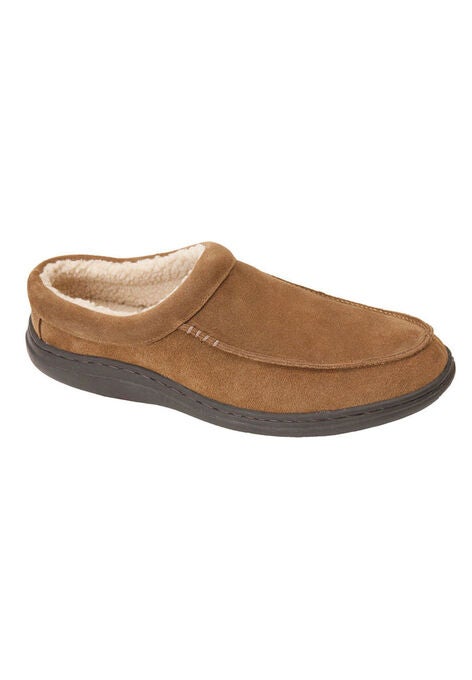 L.B. Evans Edmonton Suede Clog Slippers, CHESTNUT, hi-res image number null