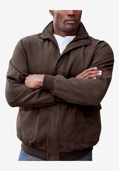 Microsuede Bomber Jacket, , alternate image number null