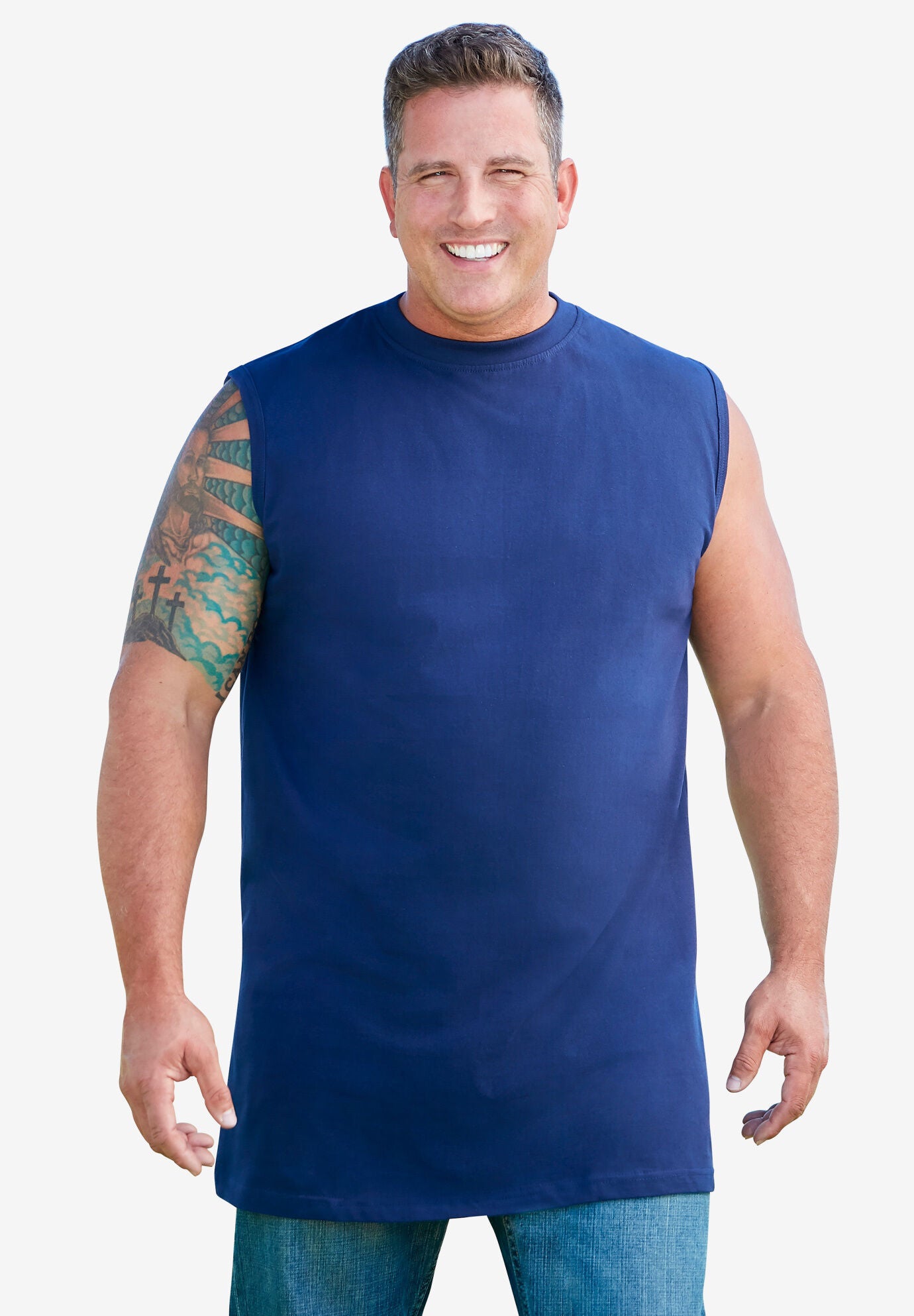 Longer-Length Heavyweight Muscle Tee, , alternate image number 2
