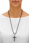 Cross Pendant Cord Necklace , , alternate image number null
