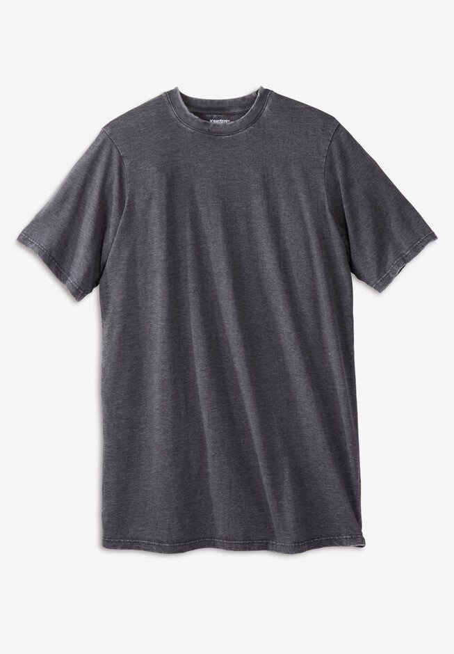 Longer-Length Short-Sleeve T-Shirt, BLACK, hi-res image number null