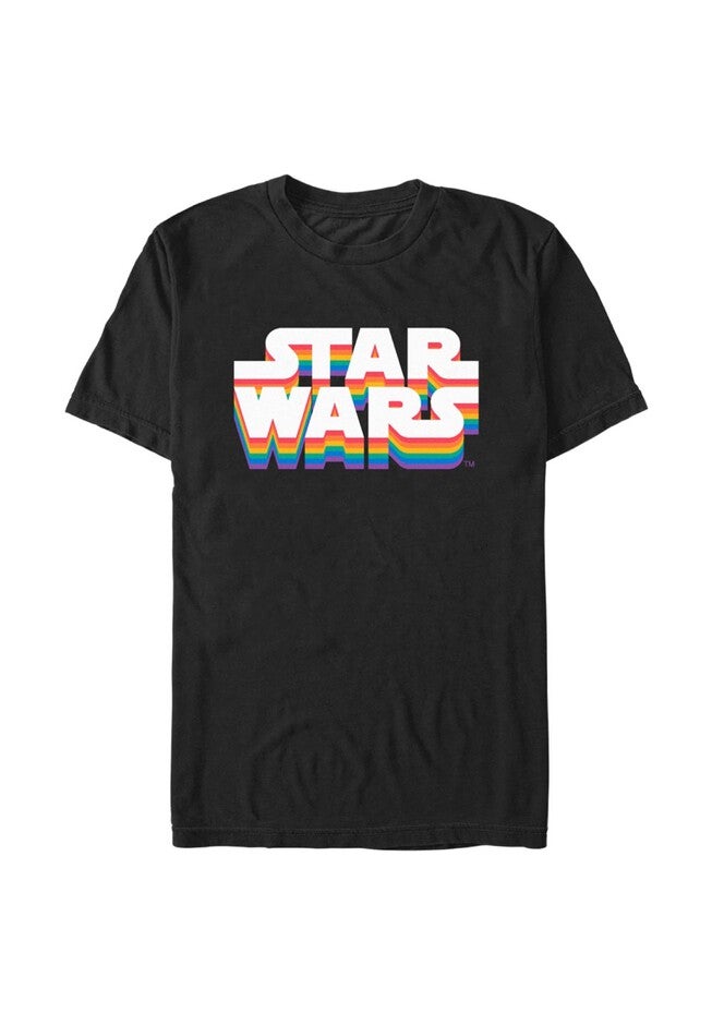 Star Wars Logo Pride Tops & Tees, BLACK, hi-res image number 0