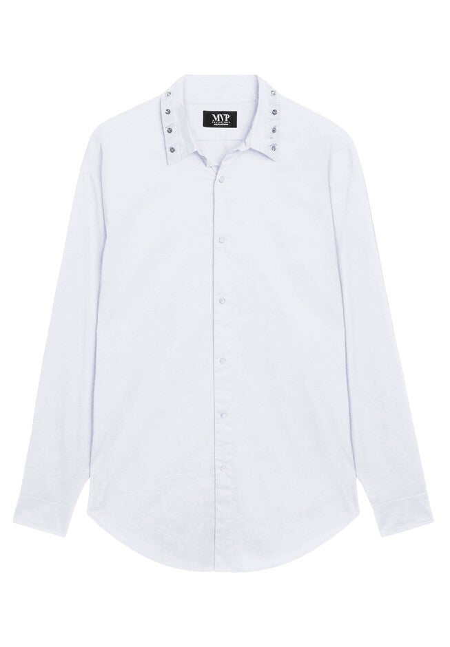 MVP Collections® Spike Collar Button-Down Shirt, , on-hover image number null